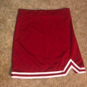 Cheerleader style skirt- red & white